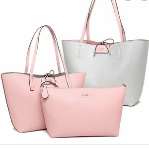Guess reversible Bobbi in pink and silver